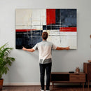 Navy Red Abstract Wall Art Canvas Print, Modern Luxury by MyGreatCanvas | Canvas Wall Art Prints | Photo Prints & Wall Decor