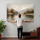 Abstract Landscape Wall Art Canvas Print, Modern Lake by MyGreatCanvas | Canvas Wall Art Prints | Photo Prints & Wall Decor