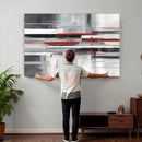 Gray Red Abstract Wall Art Canvas Print, Modern Abstract by MyGreatCanvas | Canvas Wall Art Prints | Photo Prints & Wall Decor