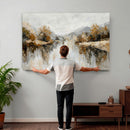 Abstract Landscape Wall Art Canvas Print, Modern Lake by MyGreatCanvas | Canvas Wall Art Prints | Photo Prints & Wall Decor