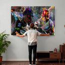 Graffiti Baseball Player Street Art Wall Art Canvas Print