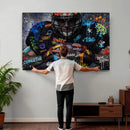 Graffiti American Football Player Street Art Wall Art Canvas by MyGreatCanvas | Canvas Wall Art Prints | Photo Prints & Wall Decor