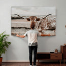 Texas Longhorn Bull Rustic Wall Art Canvas Print by MyGreatCanvas | Canvas Wall Art Prints | Photo Prints & Wall Decor