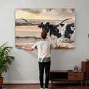 Texas Longhorn Bull Rustic Wall Art Canvas Print by MyGreatCanvas | Canvas Wall Art Prints | Photo Prints & Wall Decor