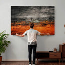 Black Orange Abstract Wall Art Canvas Print Modern Textured by MyGreatCanvas | Canvas Wall Art Prints | Photo Prints & Wall Decor