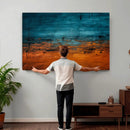 Teal Orange Abstract Wall Art Canvas Print Modern Large by MyGreatCanvas | Canvas Wall Art Prints | Photo Prints & Wall Decor