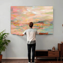 Abstract Pastel Landscape Wall Art Canvas Print – Soft Pink by MyGreatCanvas | Canvas Wall Art Prints | Photo Prints & Wall Decor