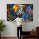 Colorful Heron Wall Art Canvas Print Tropical Bird Abstract by MyGreatCanvas | Canvas Wall Art Prints | Photo Prints & Wall Decor