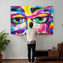 Colorful Abstract Face Wall Art Canvas Print – Modern Pop by MyGreatCanvas | Canvas Wall Art Prints | Photo Prints & Wall Decor
