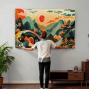 Yayoi Kusama Boho Mountain Landscape Large Wall Art, by MyGreatCanvas | Canvas Wall Art Prints | Photo Prints & Wall Decor