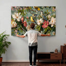 Vintage Birds and Flowers Wide Wall Art: Extra Large by MyGreatCanvas | Canvas Wall Art Prints | Photo Prints & Wall Decor
