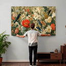 Vintage Birds and Flowers Wall Art Canvas Print, Botanical by MyGreatCanvas | Canvas Wall Art Prints | Photo Prints & Wall Decor