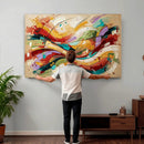 Geometric Abstract Wall Art Canvas Print, Orange Blue by MyGreatCanvas | Canvas Wall Art Prints | Photo Prints & Wall Decor