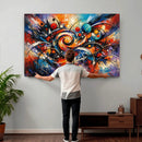 Geometric Abstract Wall Art Canvas Print, Orange Blue by MyGreatCanvas | Canvas Wall Art Prints | Photo Prints & Wall Decor