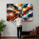 Geometric Abstract Wall Art Canvas Print, Orange Blue by MyGreatCanvas | Canvas Wall Art Prints | Photo Prints & Wall Decor