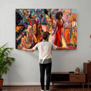 African American Jazz Singer Canvas Art — Red Dress Black by MyGreatCanvas | Canvas Wall Art Prints | Photo Prints & Wall Decor