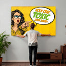 Pop Art Print Bathroom Sign Wall Art Canvas Print — Funny by MyGreatCanvas | Canvas Wall Art Prints | Photo Prints & Wall Decor