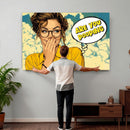 Pop Art Print Bathroom Sign Wall Art Canvas Print — Funny by MyGreatCanvas | Canvas Wall Art Prints | Photo Prints & Wall Decor