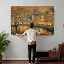 Gustav Klimt Golden Cityscape Wall Art Canvas Print, Framed by MyGreatCanvas | Canvas Wall Art Prints | Photo Prints & Wall Decor
