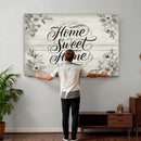 Home Sweet Home Wall Art Canvas Print, Floral Farmhouse by MyGreatCanvas | Canvas Wall Art Prints | Photo Prints & Wall Decor