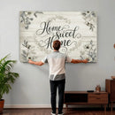 Home Sweet Home Wall Art Canvas Print, Floral Farmhouse by MyGreatCanvas | Canvas Wall Art Prints | Photo Prints & Wall Decor