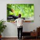 Bamboo Water Flow Black Stone Canvas | Zen Spa Nature by MyGreatCanvas | Canvas Wall Art Prints | Photo Prints & Wall Decor