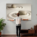 Zen Garden Stone Sand Canvas | Japanese Rock Garden Wall Art by MyGreatCanvas | Canvas Wall Art Prints | Photo Prints & Wall Decor