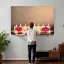 Spa Candles Orchid Canvas Print | Zen Wellness Relaxation by MyGreatCanvas | Canvas Wall Art Prints | Photo Prints & Wall Decor
