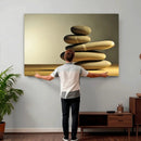 Zen Stone Wall Art Canvas Print, Balanced Rock Stack Framed by MyGreatCanvas | Canvas Wall Art Prints | Photo Prints & Wall Decor