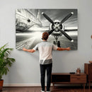 Vintage Airplane Wall Art Canvas Print, Black and White by MyGreatCanvas | Canvas Wall Art Prints | Photo Prints & Wall Decor