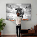 Texas Longhorn Canvas Wall Art Western Bull Desert Moody by MyGreatCanvas | Canvas Wall Art Prints | Photo Prints & Wall Decor