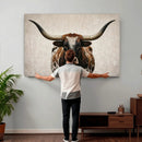 Texas Longhorn Canvas Wall Art Western Bull Desert Moody by MyGreatCanvas | Canvas Wall Art Prints | Photo Prints & Wall Decor