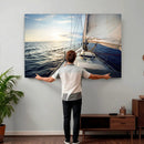 Sailboat Wall Art Canvas Print, Ocean Sunset Sailing Framed by MyGreatCanvas | Canvas Wall Art Prints | Photo Prints & Wall Decor