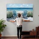Beach Canvas Wall Art Coastal Adirondack Chairs Ocean by MyGreatCanvas | Canvas Wall Art Prints | Photo Prints & Wall Decor