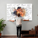 Wedding Guest Book Alternative Wall Art Canvas Print, Personalized Wedding Signature Poster, Custom Couple Photo Guestbook Canvas, Bridal Shower Reception Decor by MyGreatCanvas | Canvas Wall Art Prints | Photo Prints & Wall Decor
