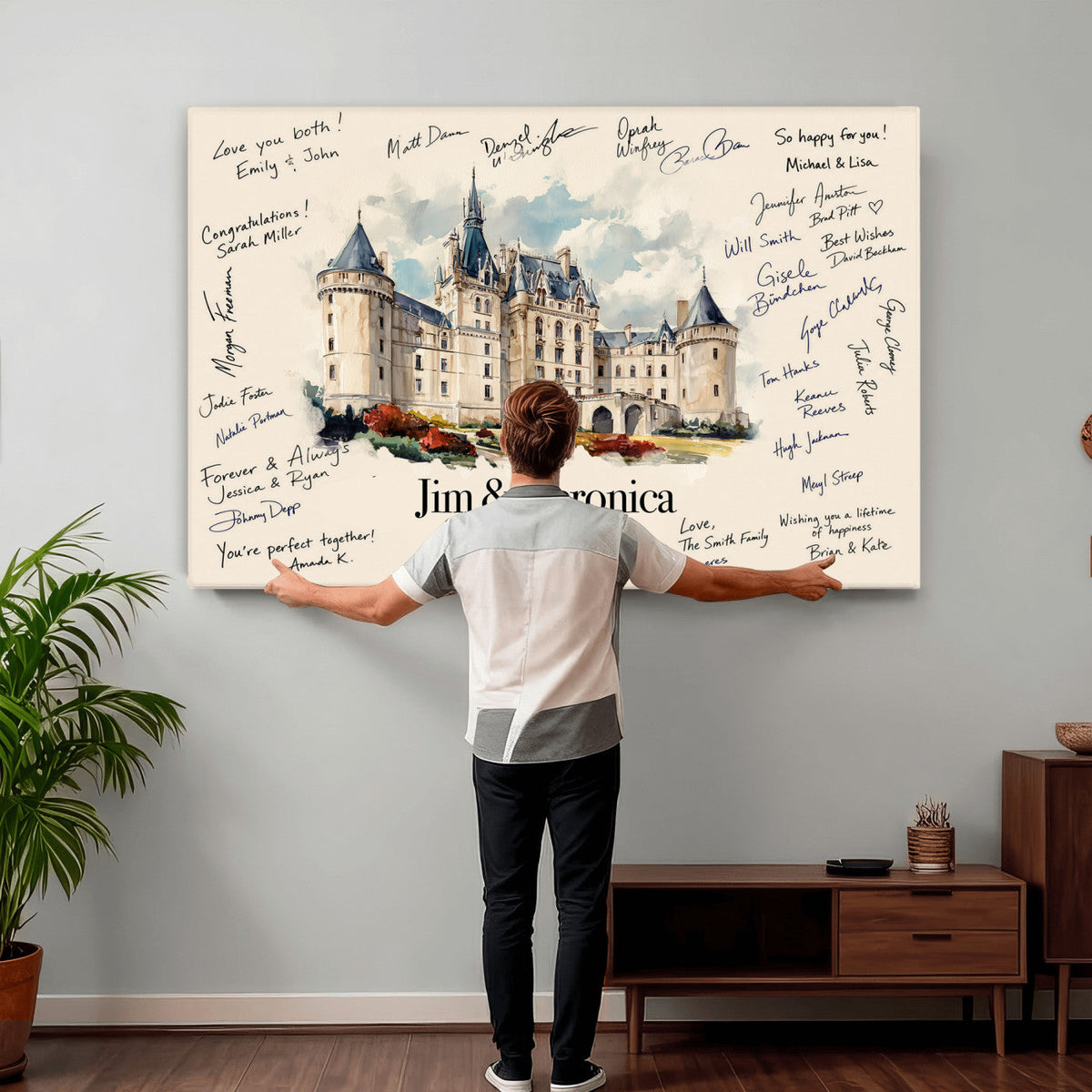 Wedding Guest Book Alternative Wall Art Canvas Print, Personalized, photo 21 of 25