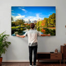 Charlotte Skyline Canvas Wall Art Print – North Carolina Cityscape Photography Print by MyGreatCanvas | Canvas Wall Art Prints | Photo Prints & Wall Decor