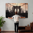 Brooklyn Bridge Canvas Wall Art, New York City Skyline Photography Print, NYC Landmark Urban Decor Artwork by MyGreatCanvas | Canvas Wall Art Prints | Photo Prints & Wall Decor