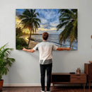 Mar Chiquita Beach Puerto Rico Canvas Wall Art, Manati Caribbean Coastal Photography Print, Tropical Ocean Sunset Decor by MyGreatCanvas | Canvas Wall Art Prints | Photo Prints & Wall Decor