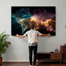 World Map and Global Flight Routes Map Canvas Wall Art, Worldwide Aviation Network Print, International Air Travel Wall Decor by MyGreatCanvas | Canvas Wall Art Prints | Photo Prints & Wall Decor