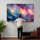 Colorful Abstract Canvas Wall Art Print, Vibrant Popup Color Art Print