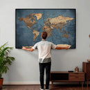 World Map Canvas Wall Art Canvas Print by MyGreatCanvas | Canvas Wall Art Prints | Photo Prints & Wall Decor