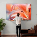 Peach Lily Canvas Wall Art, Coral Pink Flower Macro Photo Print, Botanical Bedroom Decor, Soft Floral Photography, Living Room Wall Art by MyGreatCanvas | Canvas Wall Art Prints | Photo Prints & Wall Decor
