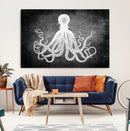 Black White Octopus Wall Art Canvas Print by MyGreatCanvas | Canvas Wall Art Prints | Photo Prints & Wall Decor