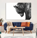 Black and White Grizzly 399 Bear Canvas Print Wall Art | by MyGreatCanvas | Canvas Wall Art Prints | Photo Prints & Wall Decor