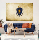 Massachusetts Flag Wall Art Canvas Print