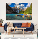 Moraine Lake 3-Panel Wall Art, Majestic Mountain and Lake by MyGreatCanvas | Canvas Wall Art Prints | Photo Prints & Wall Decor