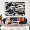 Vintage Antique Airplane Wall Art Canvas Print