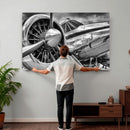 Vintage Antique Airplane Wall Art Canvas Print