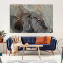 Gray Marble Fluid Wall Art – Modern Abstract Canvas Print